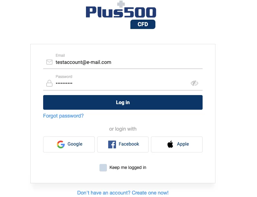 Plus500 login